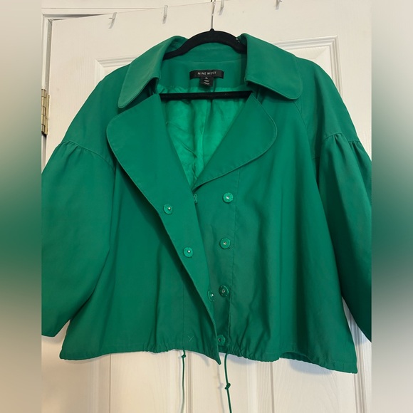 Nine West Crop Trench Kelly Green XL - Picture 5 of 6
